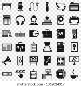 Work book icons set. Simple style of 36 work book vector icons for web for any design