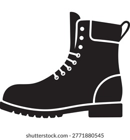 Work boot icon isolated on white background