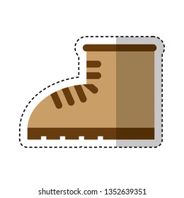 work boot shoe isolated icon