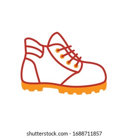 icono de arranque de trabajo sobre fondo blanco, estilo de medio color de línea, ilustración vectorial