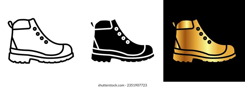 Icono de arranque de trabajo, un icono que representa los arranques de trabajo, simboliza la durabilidad, la protección y la preparación para tareas exigentes en diversos entornos de trabajo