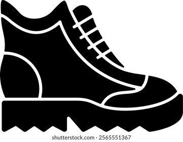 Work Boots Solid Style Icon Design