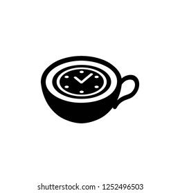 Work break. Relaxation. Vector icon, white background.