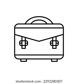 Diseño de icono de líneas de maletín de trabajo