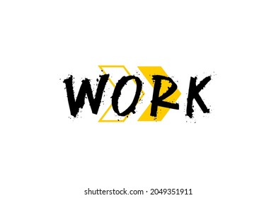 work brush hand drawn lettering.