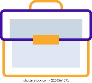 Work business icon with purple and orange duotone style. Corporate, currency, database, development, discover, document, e commerce. Vector illustration