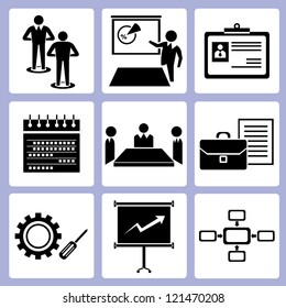 work and business management, company icon set