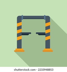 Work car lift icon flat vector. Auto service. Vehicle repair