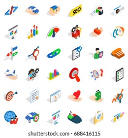 Symbole für die berufliche Laufbahn. Isometrischer Stil von 36 Werken Karriere Vektorsymbole für Web einzeln auf weißem Hintergrund