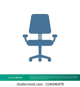 Work Chair Icon Vector Logo Template Illustration Design. Vector EPS 10.