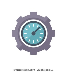 Work clock icon flat vector. Work time. Home schedule isolated