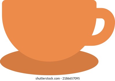 Work coffee cup, illustration, vector on a white background.