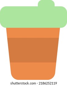 Work coffee, illustration, vector on a white background.