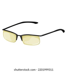 Arbeitsbrille-Cartoon. Schreibbrille. einzelne Vektorgrafik-Vektorgrafik