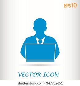 Work at the computer icon