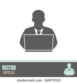 Work at the computer icon