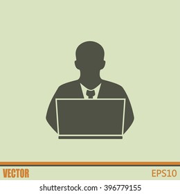 Work at the computer icon