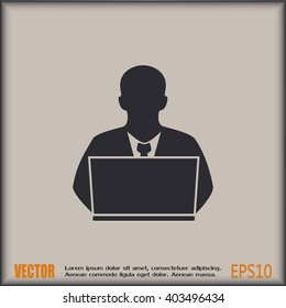Work at the computer icon