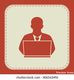 Work at the computer icon