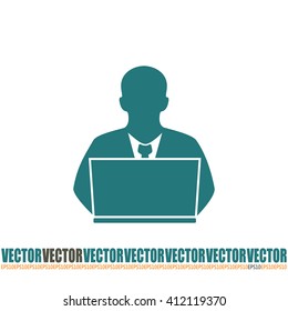 Work at the computer icon