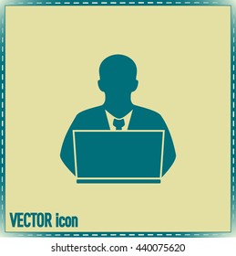 Work at the computer icon