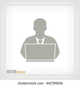 Work at the computer icon