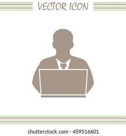 Work at the computer icon