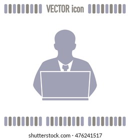 Work at the computer icon