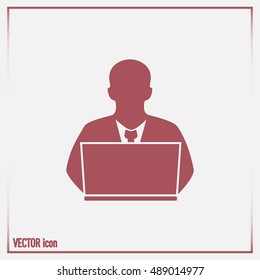 Work at the computer icon