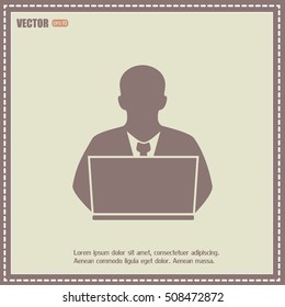 Work at the computer icon