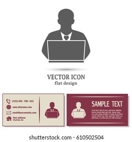 Work at the computer icon
