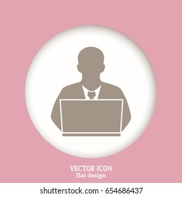 Work at the computer icon