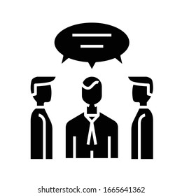 Work conversation line icon, concept sign, outline vector illustration, linear symbol.