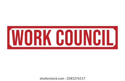 WORK COUNCIL Red rubber stamp on white background. WORK COUNCIL stamp sign. WORK COUNCIL stamp.