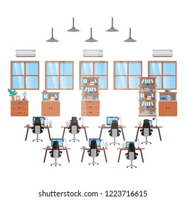 work cubicles isolated icon