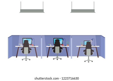 Work Cubicles Isolated Icon
