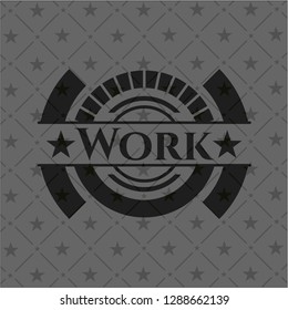 Work dark emblem. Retro