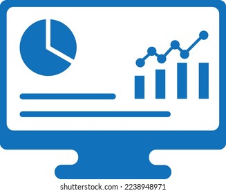 Icono de panel de trabajo, icono de desarrollo de trabajo vector azul
