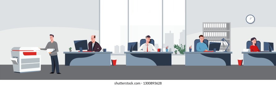 work day in the office