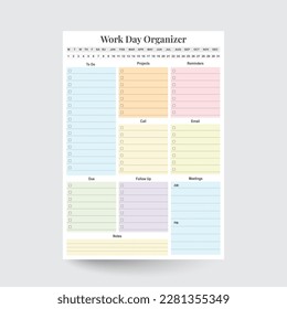 Work Day Organizer,Work Planner,Office Organizer,Work Schedule,Work Day Planner,Daily Organizer,Work Week Planner