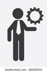 work design over gray background, vector illustration