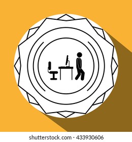 work design. seal stamp icon. Isolated image