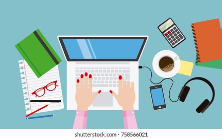 Work Desk Business Concept