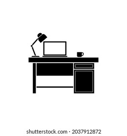 Work desk icon design template isolated illustration