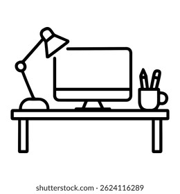 Icono de escritorio de trabajo sobre fondo blanco Vector
Icono de negocio de Vector