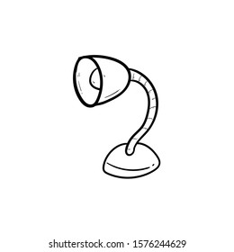 work desk lamp doodle icon vector hand drawing