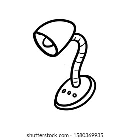 work desk lamp doodle icon vector hand drawing 