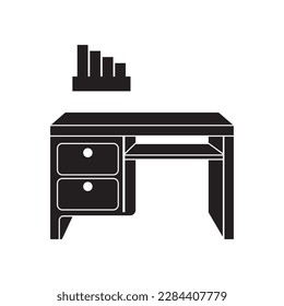 Work desk logo icon,illustration design template