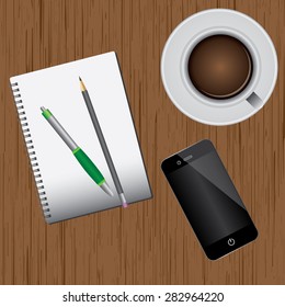 Work Desk Vector