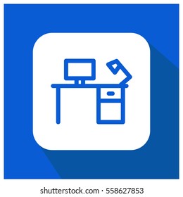Work desk vector icon
